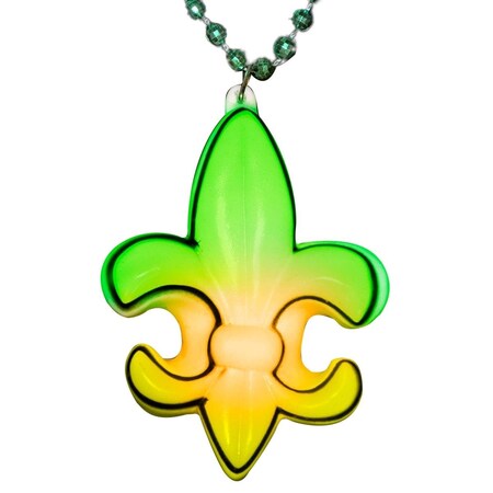 Endless Games Fleur De Lis LED Charm on Mardi Gras Beads EN3335375